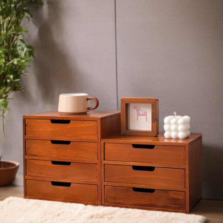 탁상 사물함 다단 수납 서랍형 사물함 잡동사니 수납장 우드 화장품 사물함 사물함 다용도 스몰 키높이 선반