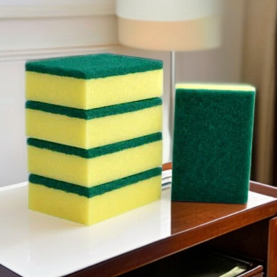  إسفنجة مطبخ للتنظيف، عبوة من 10، مواد عالية الامتصاص