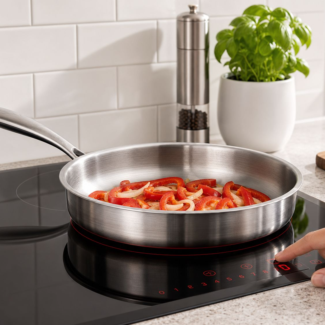 Kitchen 304 Stainless Steel Non-Stick Cookware Set with Lid
