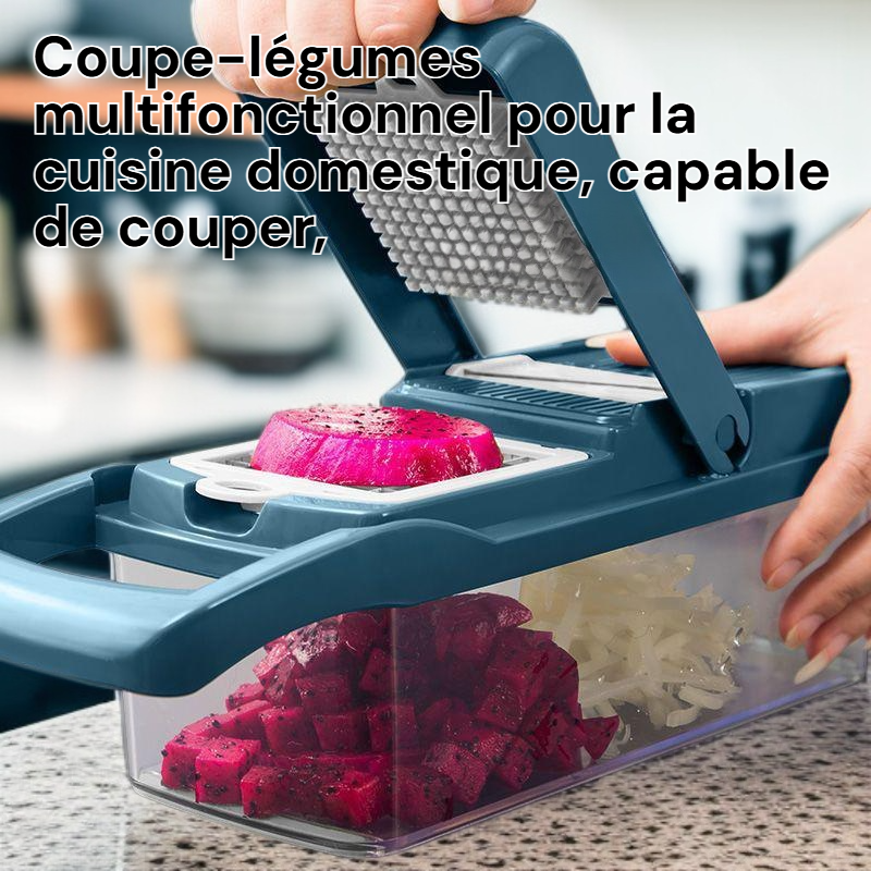 Coupe-légumes multifonctionnel pour cuisine, trancheur et râpe domestique