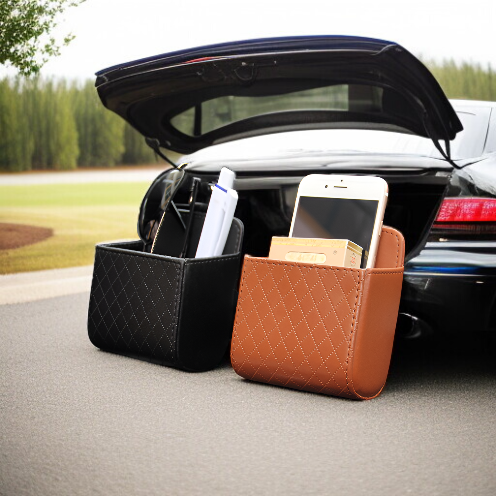 Car storage solution for mobile devices and accessories