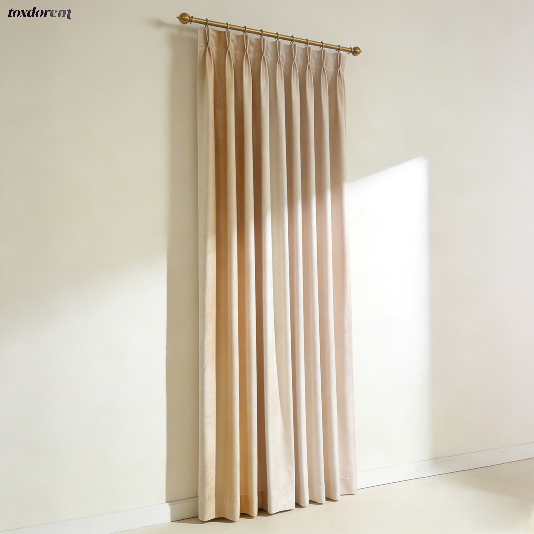 Simple solid color curtains