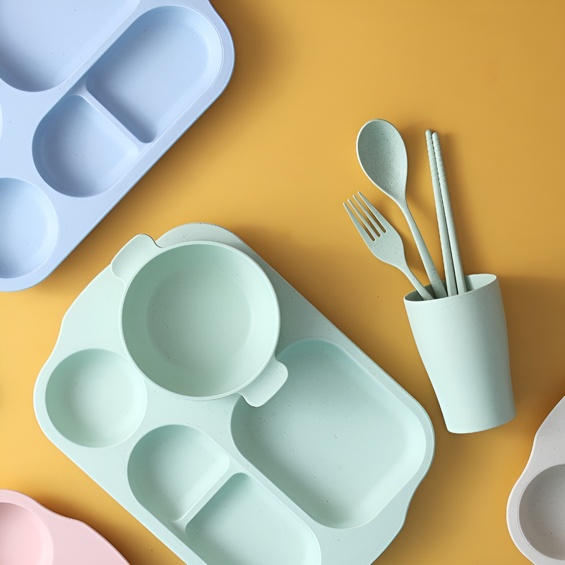 Children's Eco-friendly Dining Tableware Set (6 Pieces)