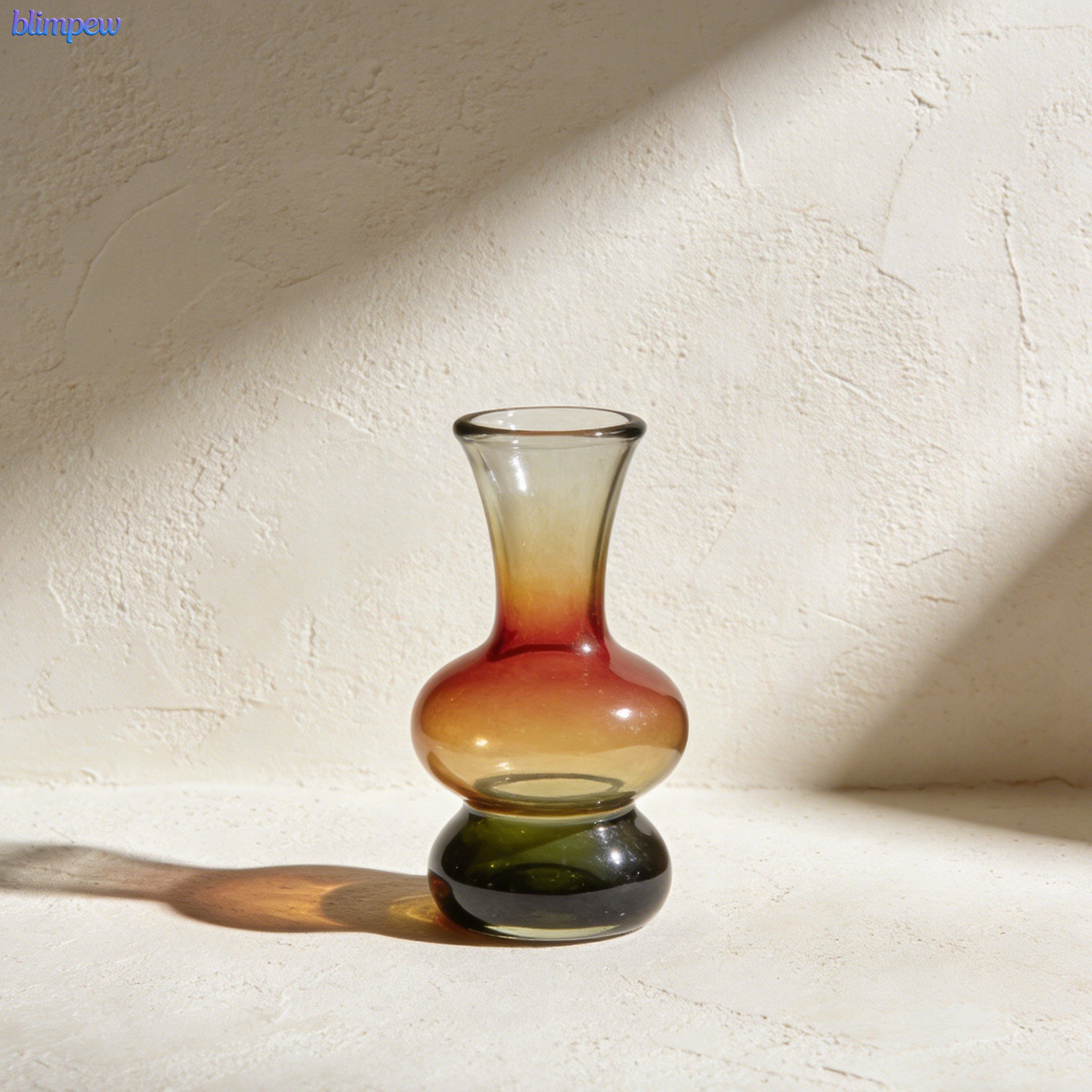Three-tiered gradient glass vases (4 pieces)