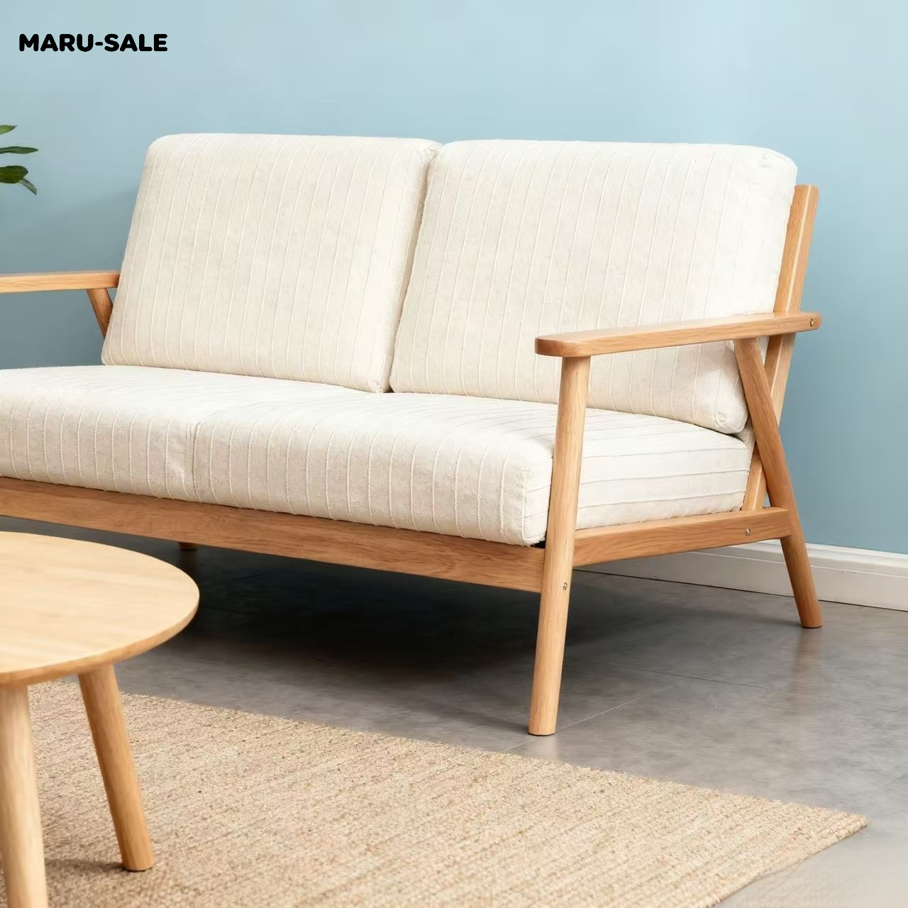 โซฟาสีขาวเรียบง่ายสำหรับตกแต่งบ้าน