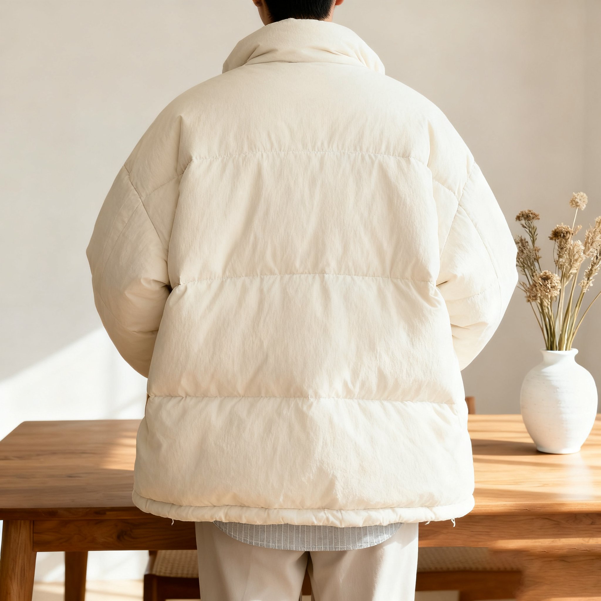 シンプルデザイン メンズ綿入りジャケット