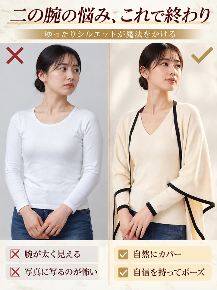 【今だけ50%OFF】Monolly 4wayニットアンサンブル | 着痩せ・こなれ感・小顔効果