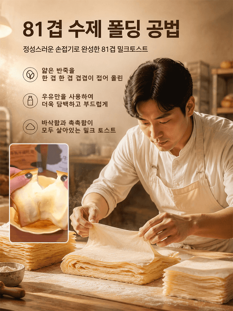 우유 천겹 토스트 식빵