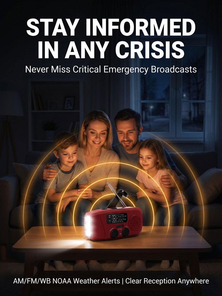Multifunctional Hand-Cranked Emergency Lighting Radio