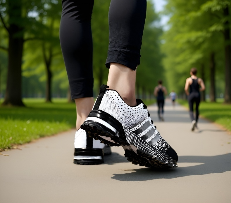 スポーツにも使えるフライニットシューズ