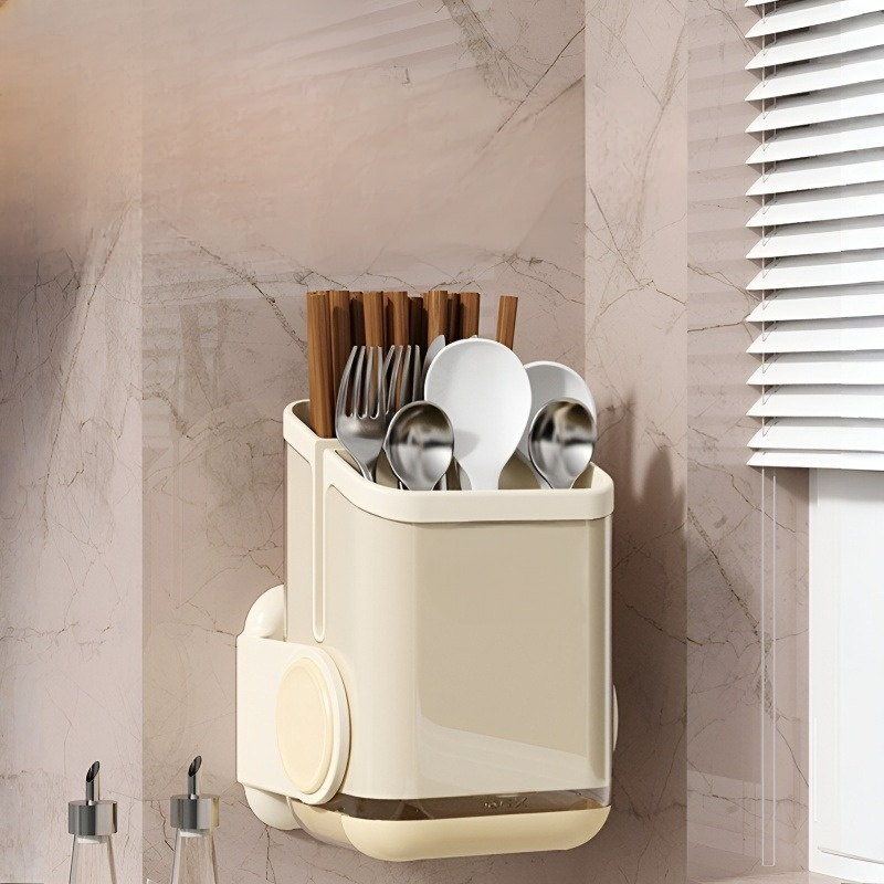 筷子收納盒墻上壁掛免打孔