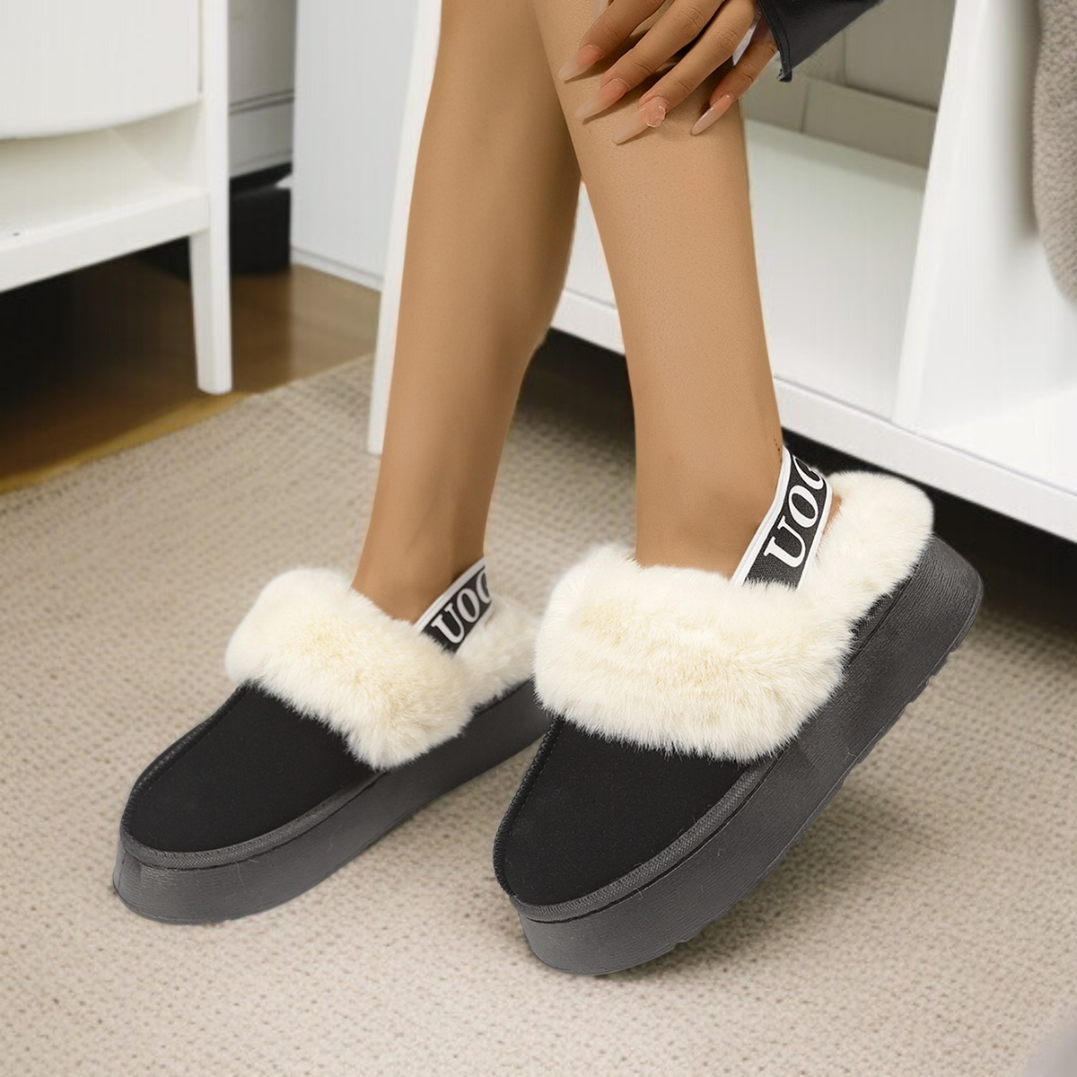 추동 밑창 면화 여성 스노우 부츠 캐주얼 기모 아웃도어 보온