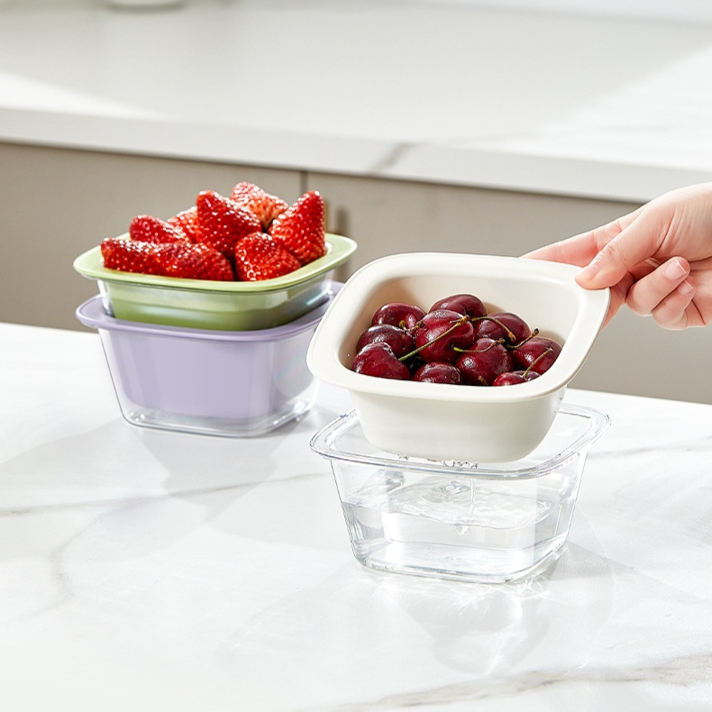 다용도 이중 배수 바구니