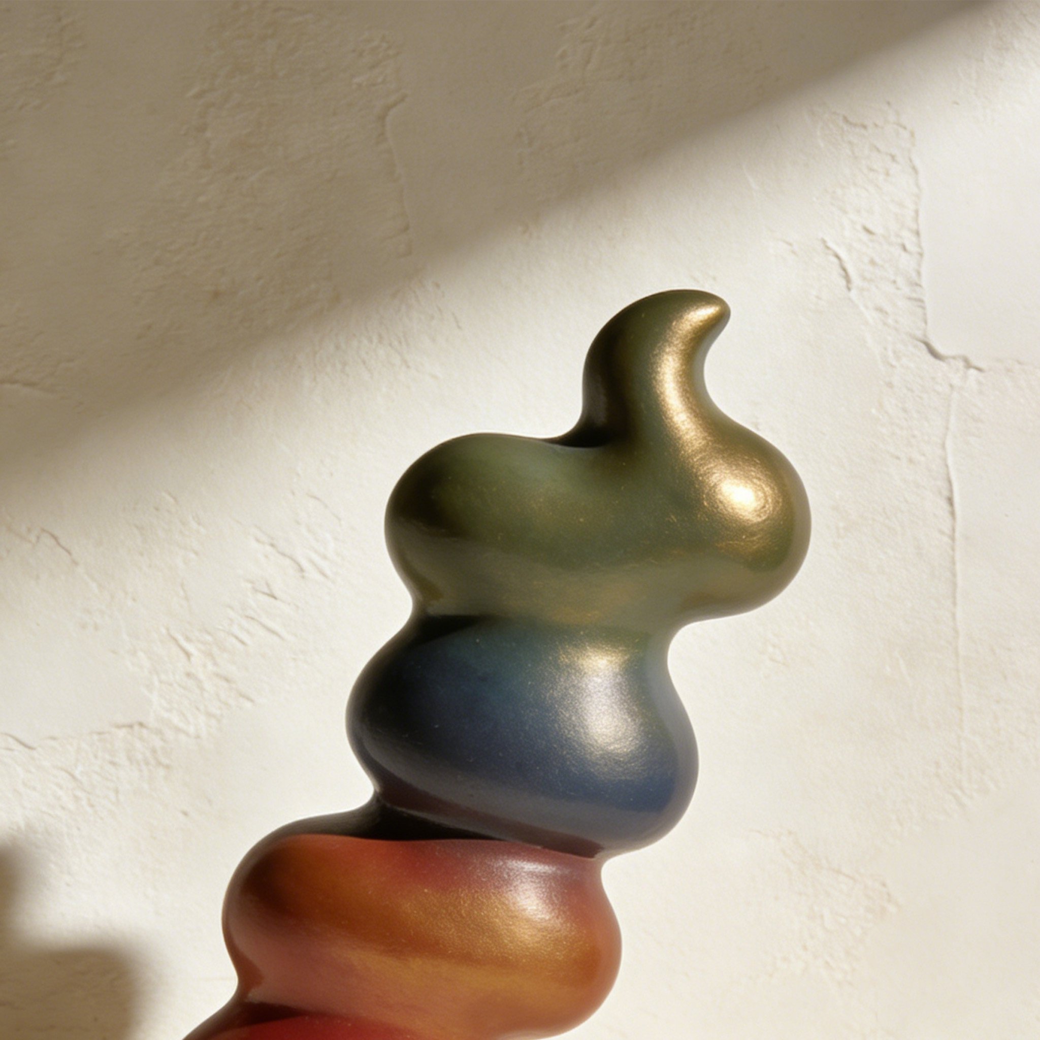 Three piece abstract art sculptures for home and office