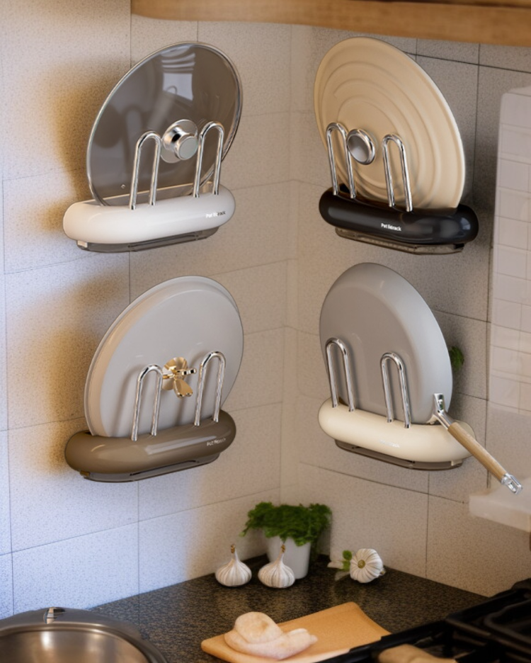 가정용 주방선반 수납력 강조 이미지