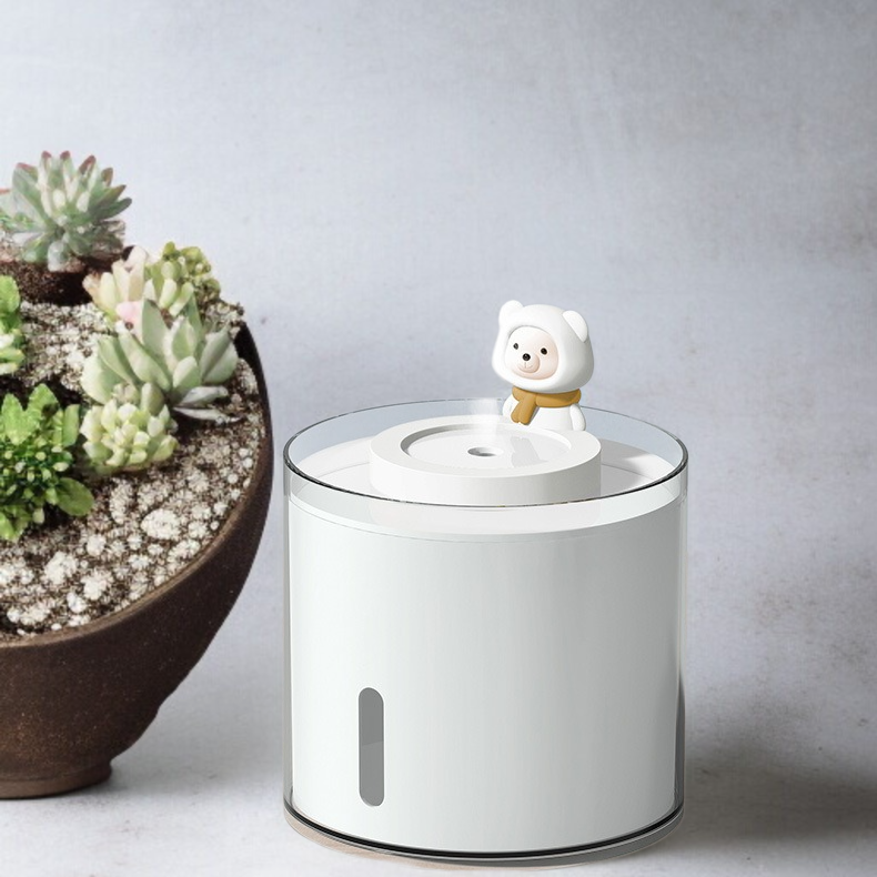 Small Home Humidifier White Bear Cute Mood Lamp Aroma Diffuser