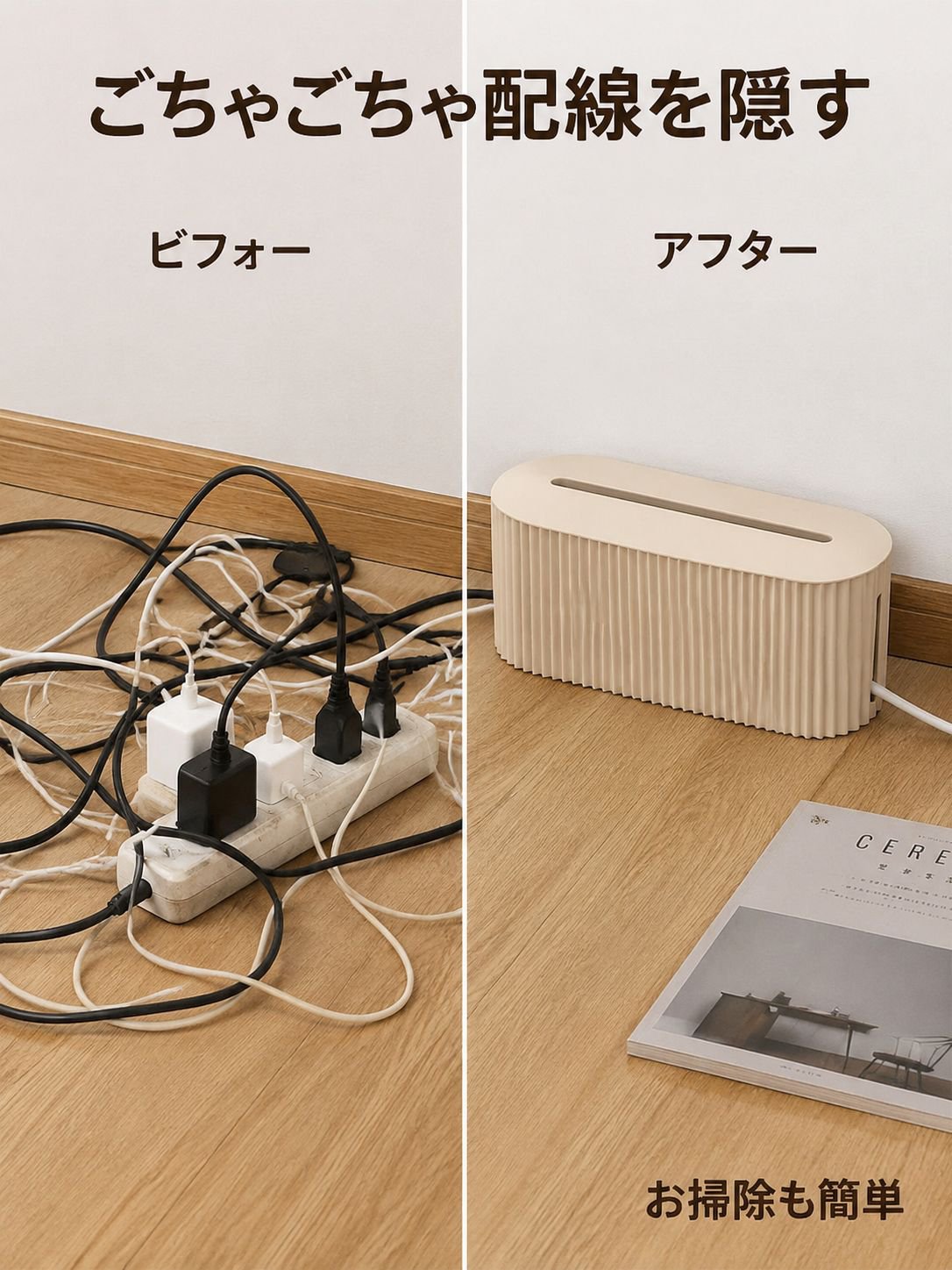ケーブル管理ボックス、寮用電源タップ収納ボックス、携帯電話、タブレット、電源コードの感電防止安全対策。