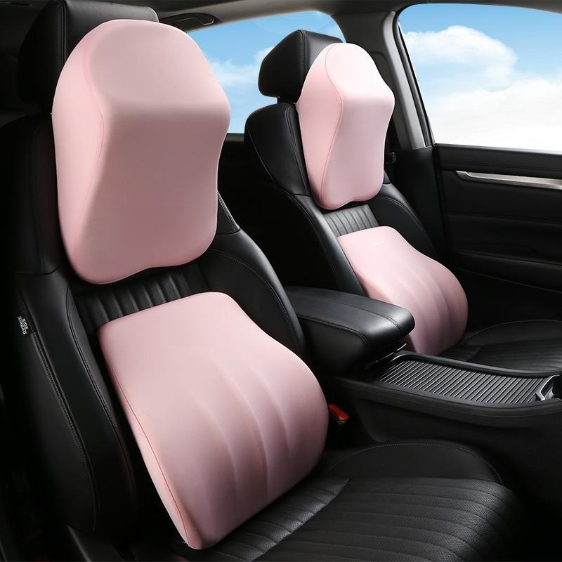 Paměťová pěnová opěrka hlavy a bederní polštář do auta, pomalé odpružení