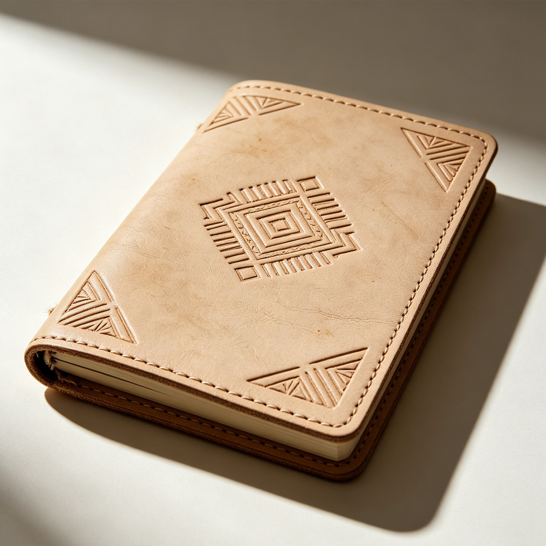 Cuaderno de cuero hecho a mano