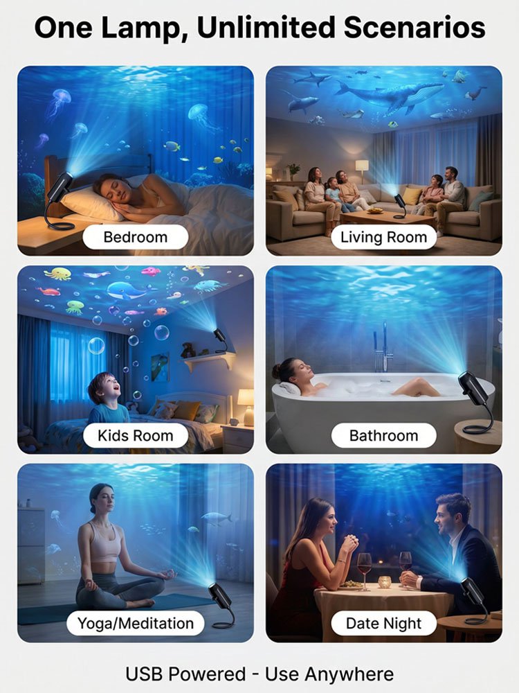Starry Ocean Moon Lamp