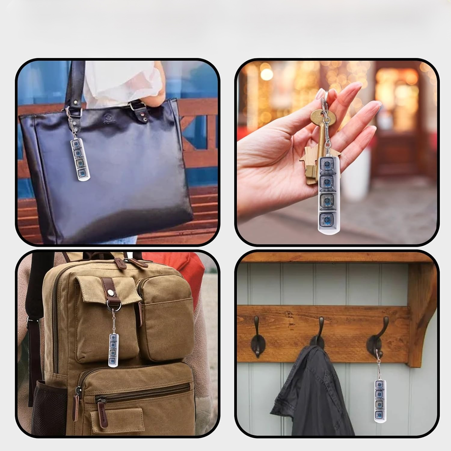 解壓帶燈機械式鍵盤按壓鑰匙扣