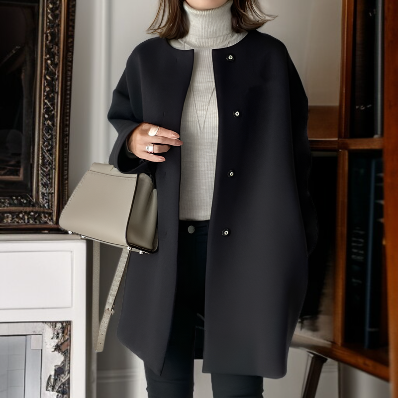 Premium women's wool coat for autumn and winter