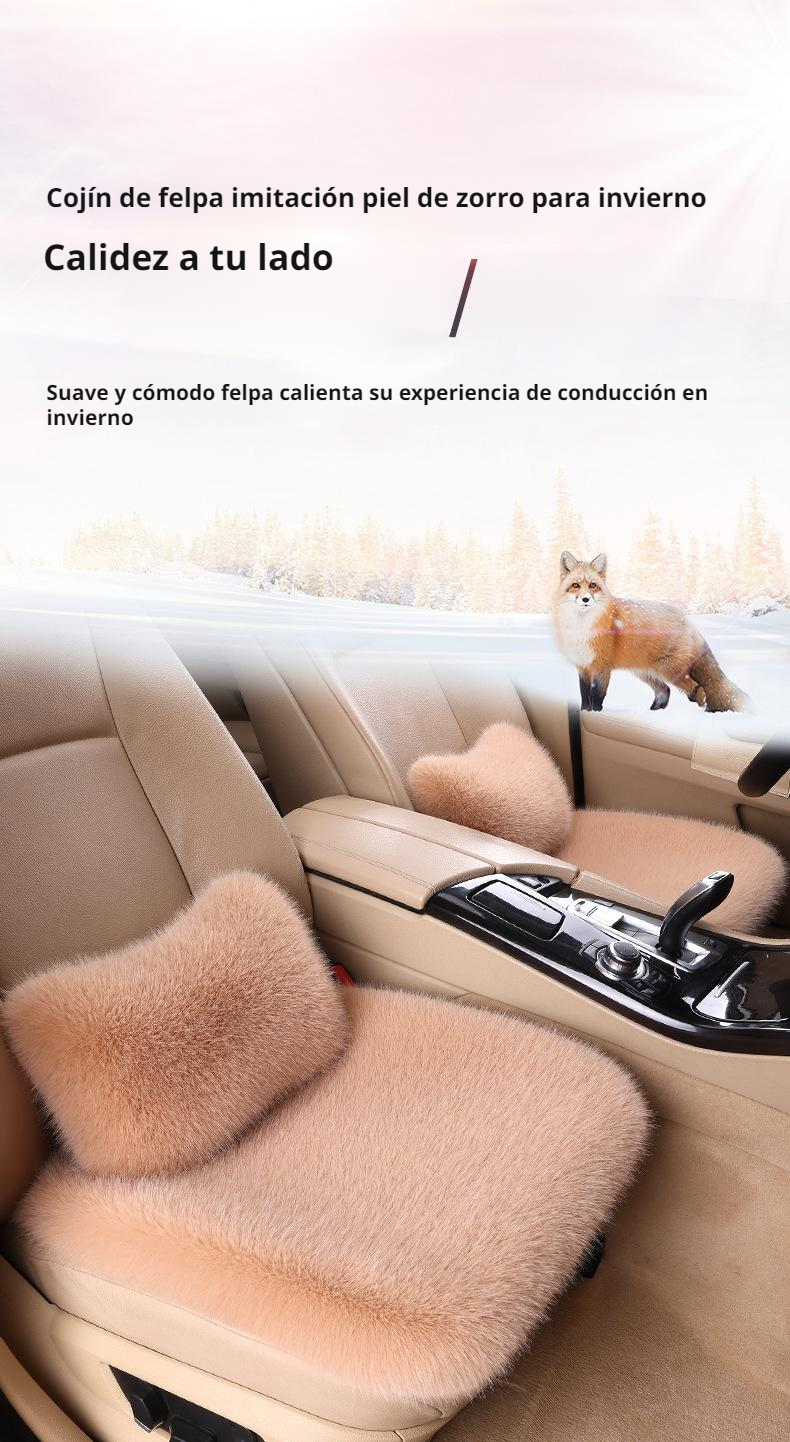Cojines universales de piel sintética de zorro para asiento de coche
