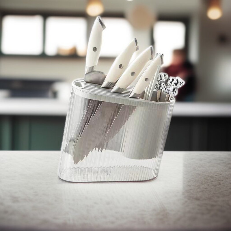  다용도 주방 칼꽂이 및 젓가락통 일체형 수납ラック