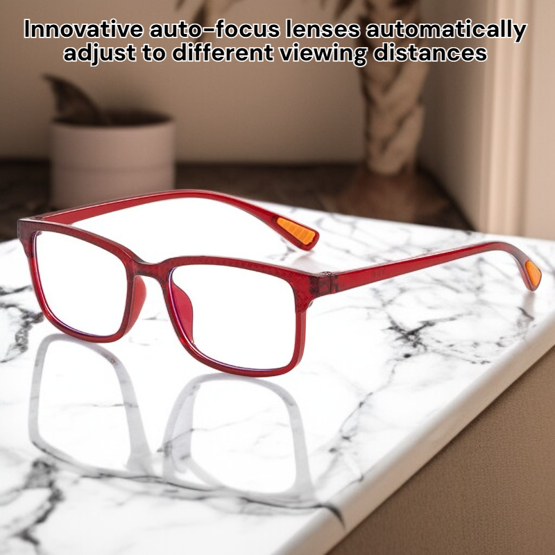  Intelligent Blue Light Resistant Glasses with Auto Focus – Relieve Eye Fatigue for Elderly