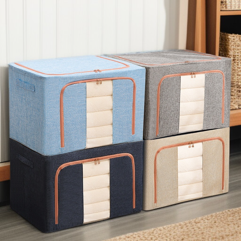 철골 대용량 두꺼운 수납함 가시 의류 수납함 단일창 수납함 투명 수납함