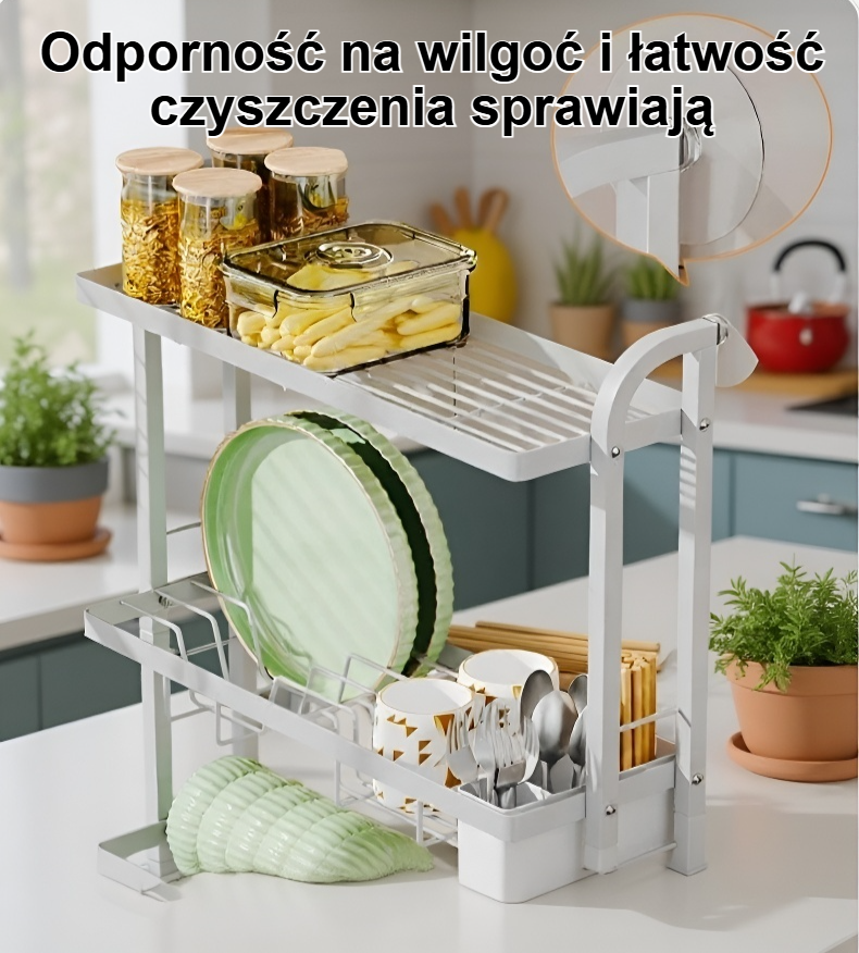 Praktyczny wieszak na talerze i kubki bez wiercenia
