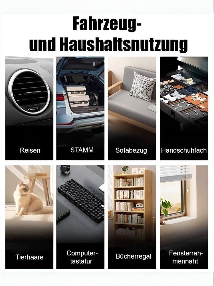 Kabelloser Mini-Autostaubsauger [Saug- und Blasfunktion]