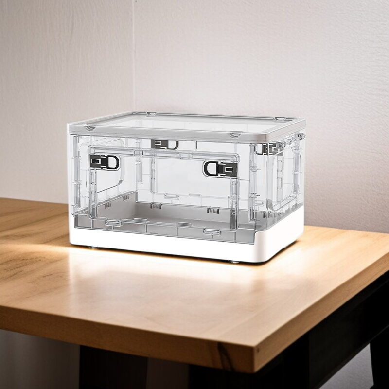 Folding storage box oversized side door student book storage box toy sundries clothes storage box