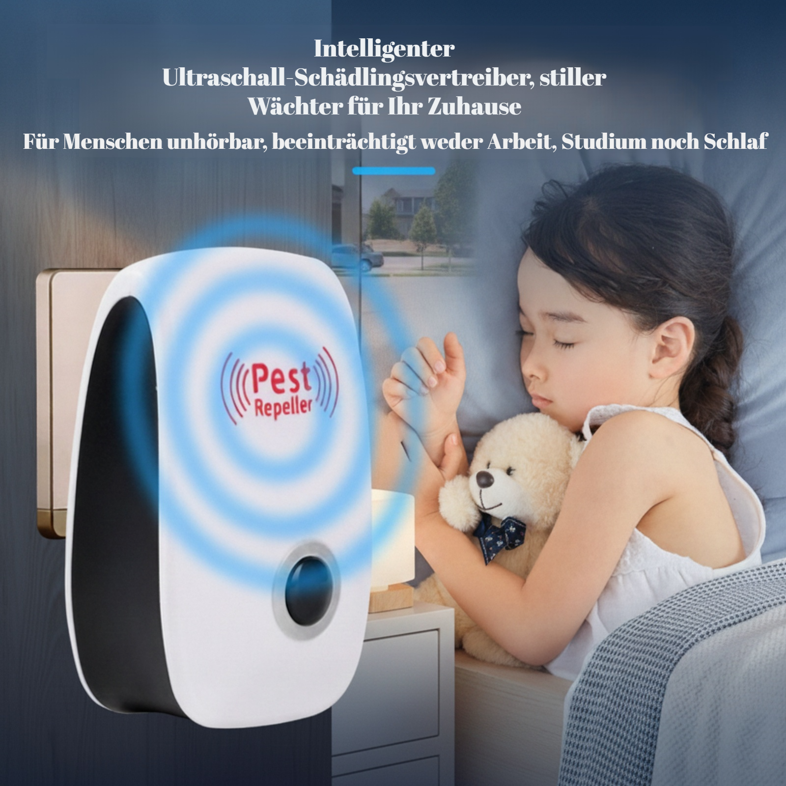 Multifunktionaler Ultraschall-Mäusevertreiber – Haushaltsgerät gegen Milben und Insekten