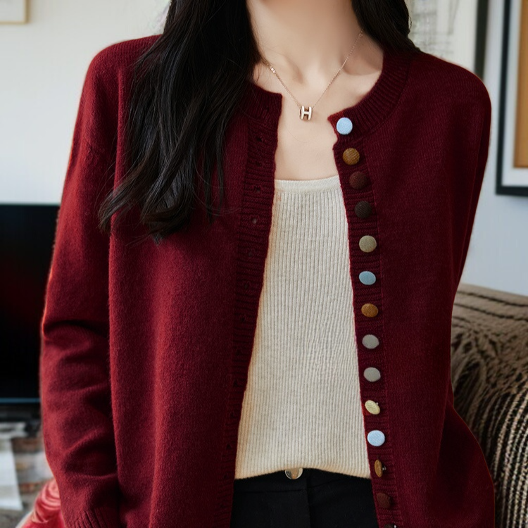 스웨터 여 긴팔 니트 카디건 패션 살 가리고 날씬해 보이는 도파민 스웨터 여 패션 니트 카디건