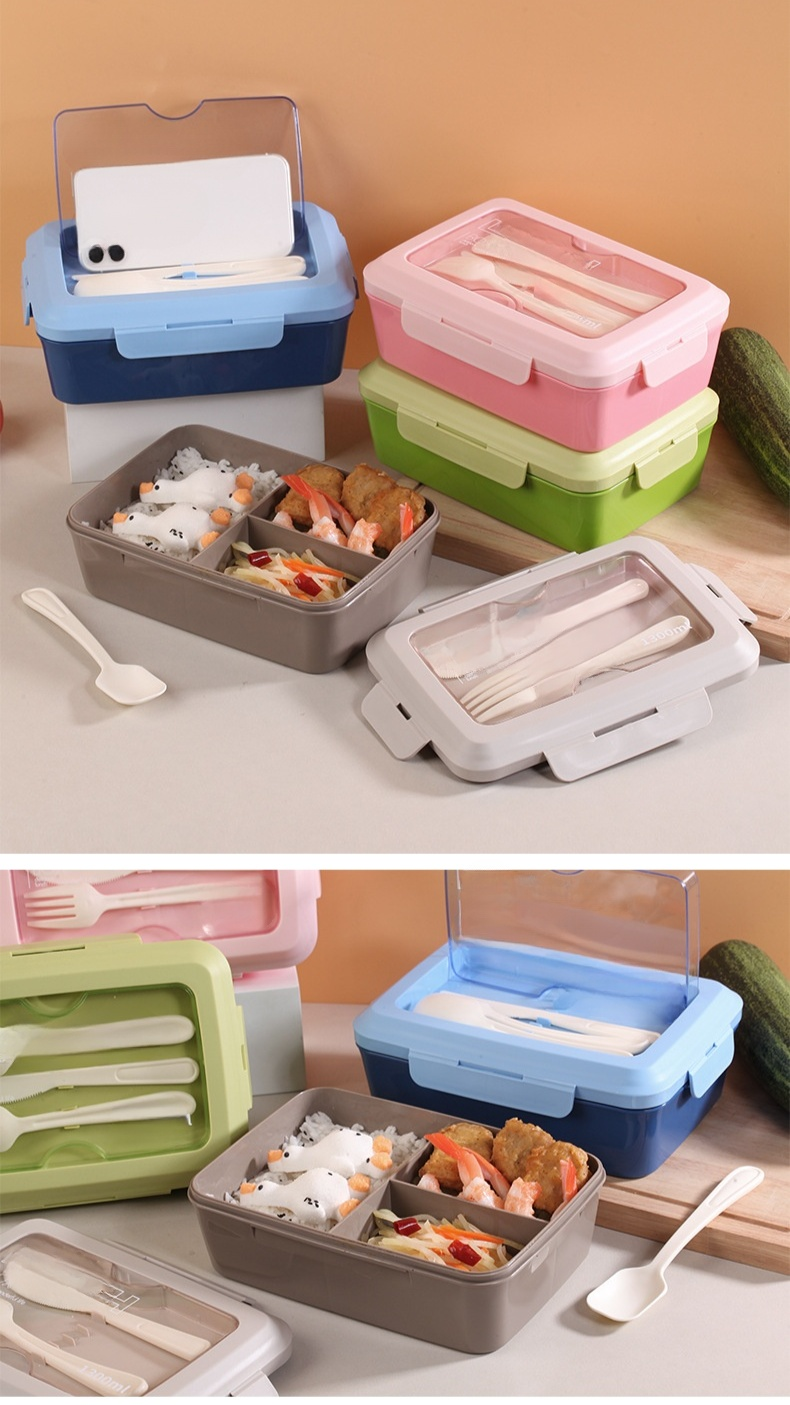 Meal prep containers with separate food compartments