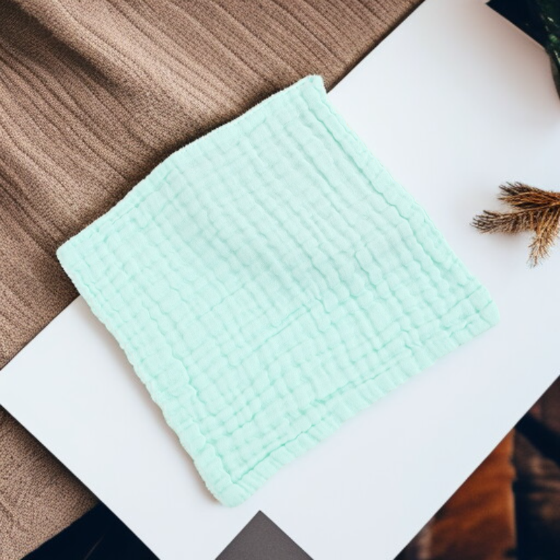 단색 아기용 거즈 사각 타월