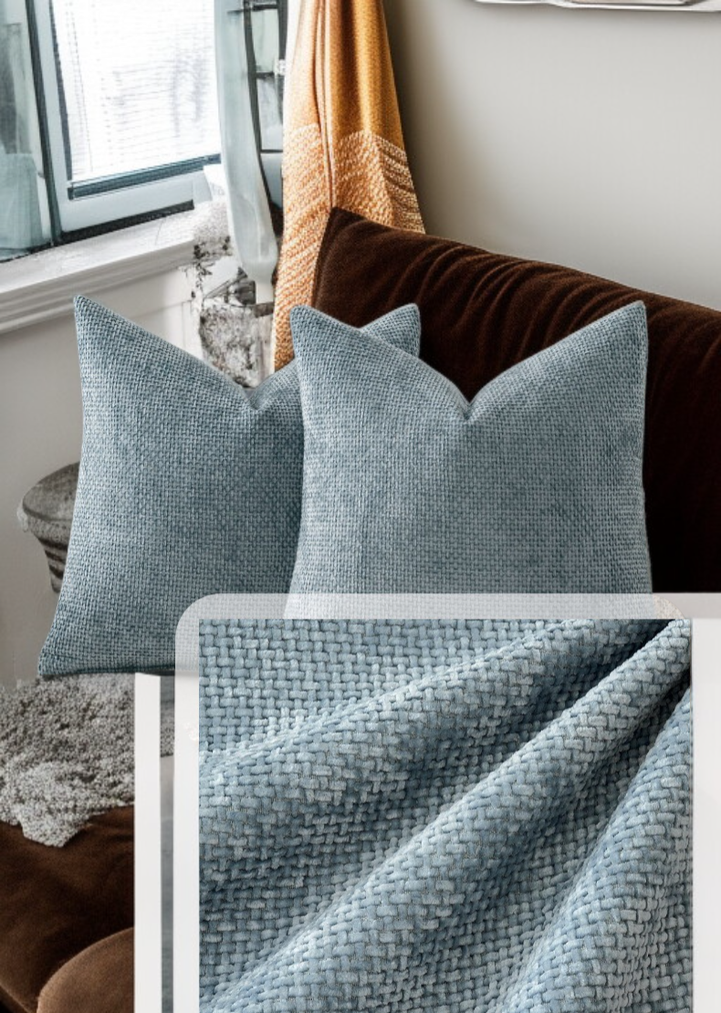 粗針雪尼爾抱枕套耐用材質特寫