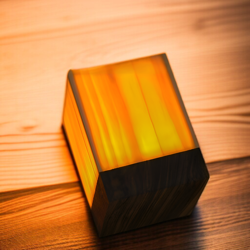 温かみのある LED ライトを備えた天然木のナイトライト。寝室、書斎、屋外キャンプ、誕生日、新築祝い、記念日、入学試験、ホリデーギフトなどに最適です。