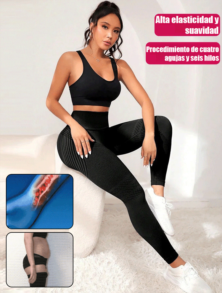 【Pantalones de yoga para adelgazar y quemar grasa con compresión 3D】