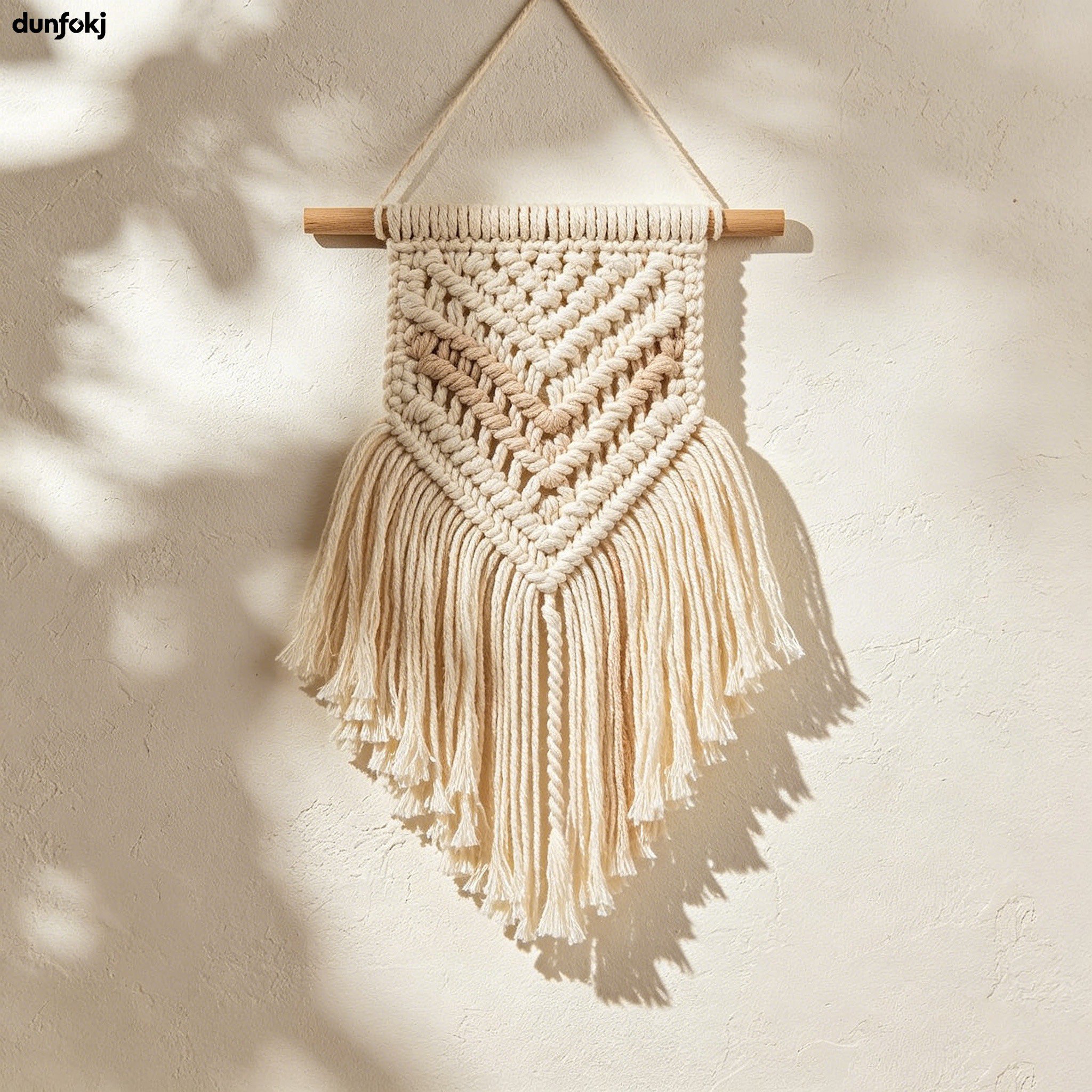 Knitted Tapestry with Tassel Decoration