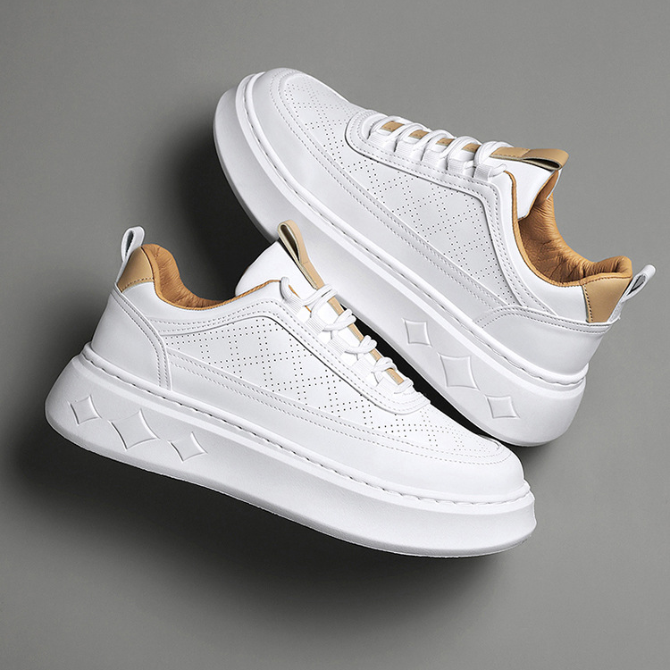 男士休閒鞋春季厚底運動鞋四季透氣小白鞋防滑運動鞋