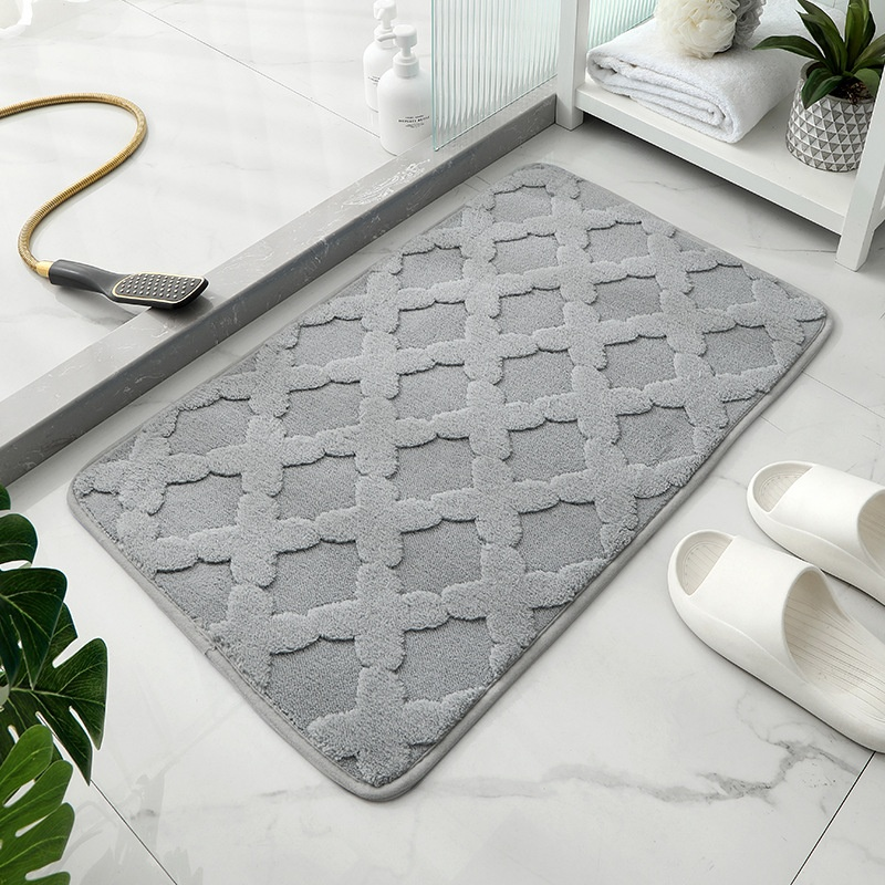Imitation Cashmere Non-Slip Doorway and Bathroom Floor Mat