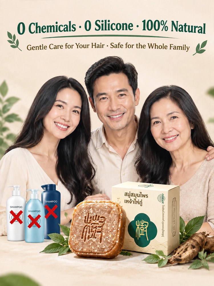 Polygonum Multiflorum & Biota Orientalis Leaf Hair Care Soap