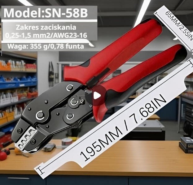 Zaciskarka do złączy i przewodów wiązek samochodowych