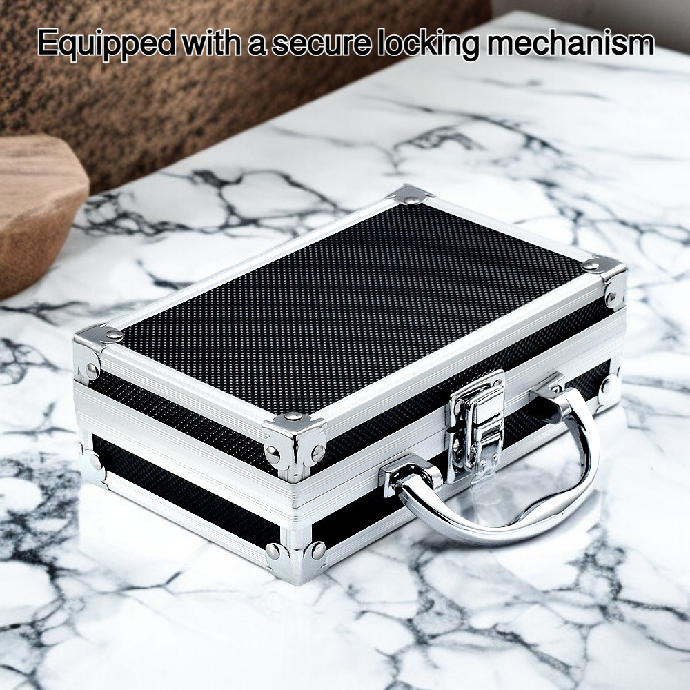 Spacious interior of the aluminum alloy toolbox for tool organization