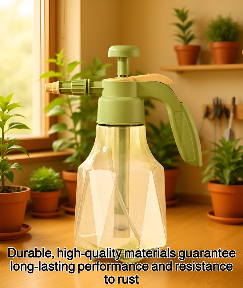 Plastic watering can with ergonomic handle