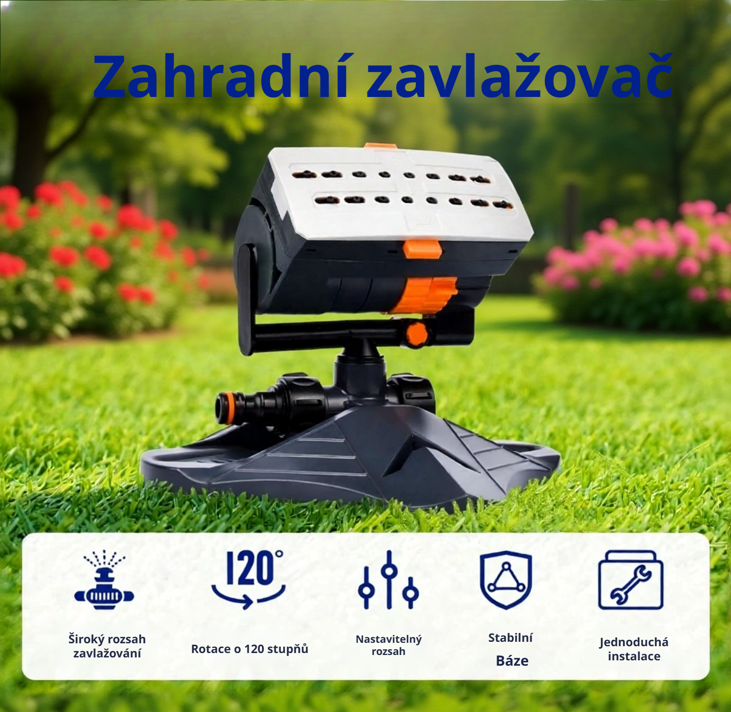 Detailní pohled na postřikovač pro květiny