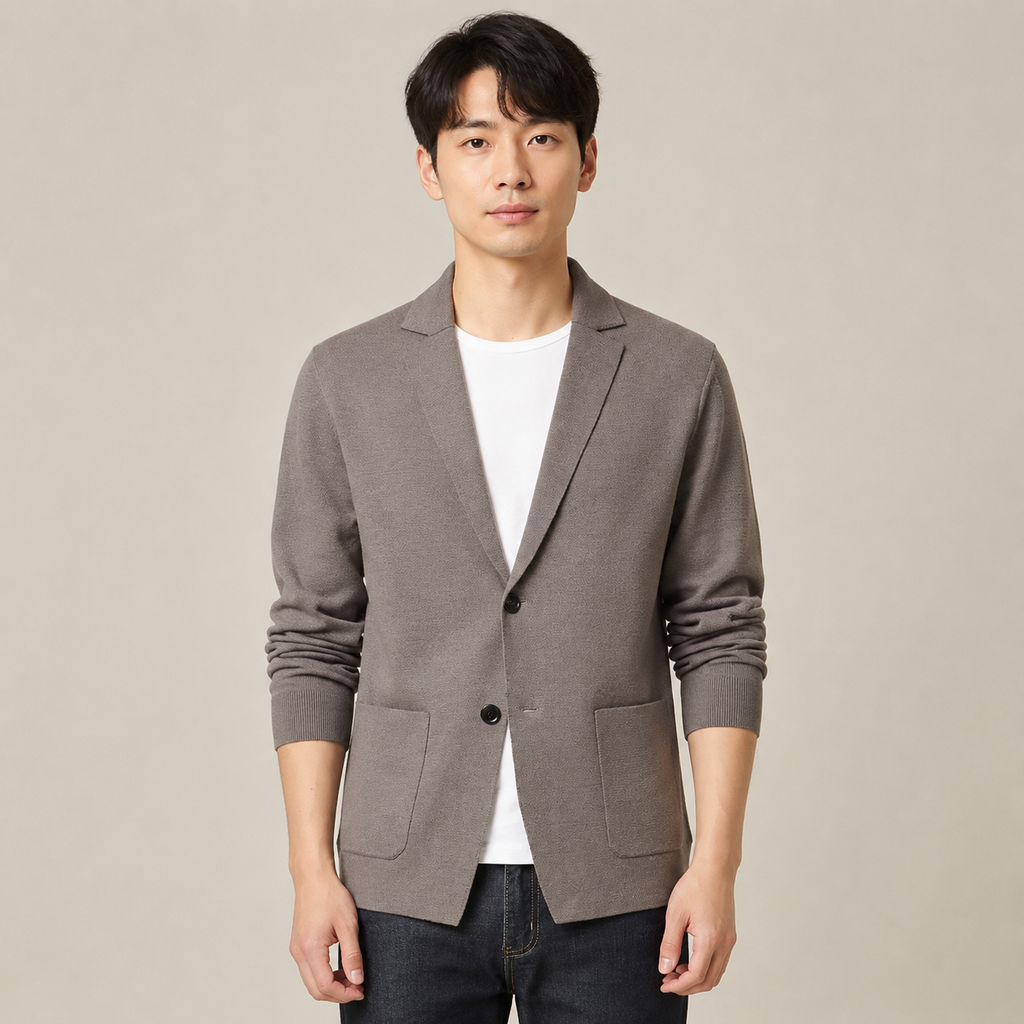 신상 춘추 남성용 니트 가디건 자켓