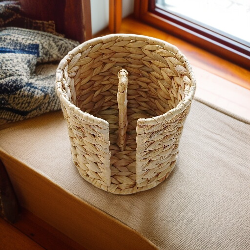  수공예 호로초 짚 종이 바구니, 밀짚 수납 바구니, 아메리칸 컨트리 스타일